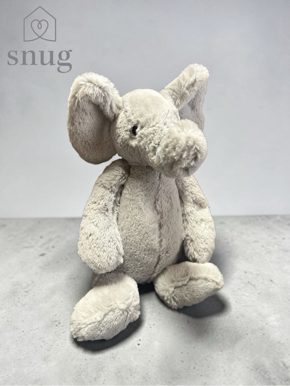 Snug Gray Plush Elephant Stuffed Animal Plush Toy